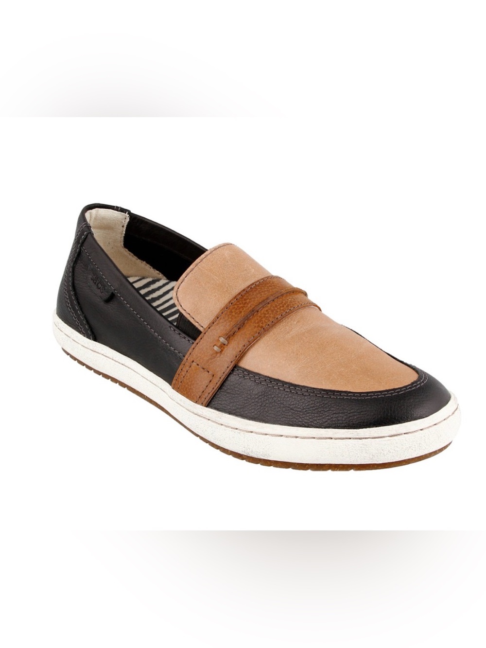 Taos Upward Size 8 Loafers Natural - Comfort Leather Slip On Supportive Shoes